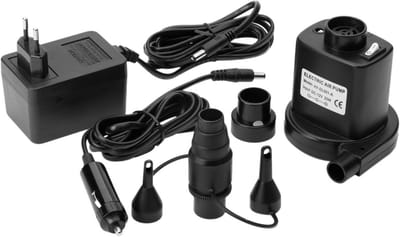 Elektrische Luchtpomp - Opblaas Pomp - Luchtbedden Opblazen - Interne Accu - 12/220 V - Zwart