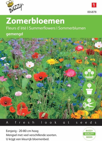Zomerbloemen gemengd - set van 9 stuks