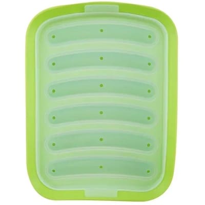 Siliconen Hotdog Worst Vorm Ham Worst Vorm Zelfgemaakt Doe-het-zelf Babyvoedingssupplement Ei Worst Doos Siliconen Vorm Bakgereedschap groen