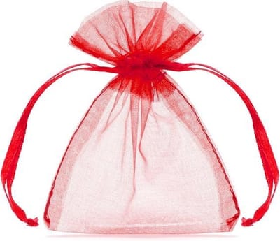 Organza zakjes rood (20st)
