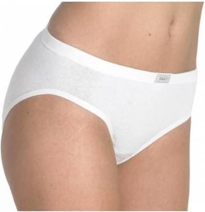 Jorn Cocks Dames heupslip ( Highleg mini ) - Katoenen vrouwen midi slip - Wit / XL