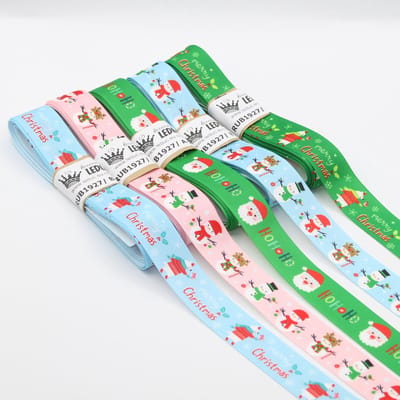 Lot van 5 x 5 meter linten thema Kerstmis en Eindejaar ***prima kwaliteit*** (25 meter)