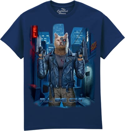 I'll Be Cat - Terminator The Coloured House T-shirt XL