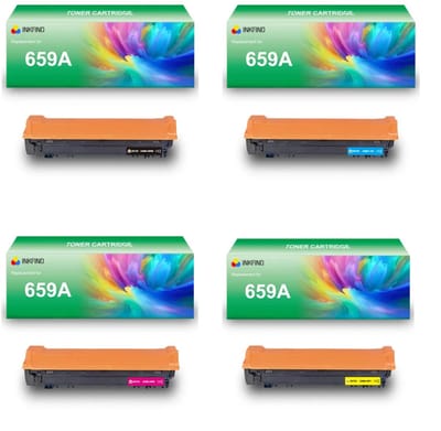 INKFIND 659A (W2010A/W2011A/W2012A/W2013A) tonercartridge multipack van 4 stuks (Zwart+Cyaan+Magenta+Geel) compatibel met HP 659A (W2010A/W2011A/W2012A/W2013A) toner cartridge -4-pack BK/C/M/Y