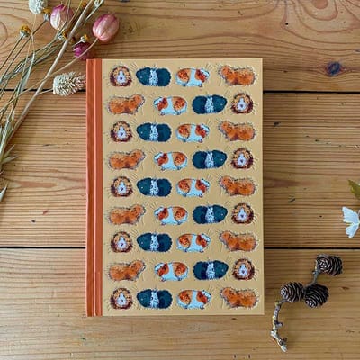 Alex Clark Small Hardcover Notebook Gorgeous Guinea Pigs ~ A5 Notitieboek Cavia's