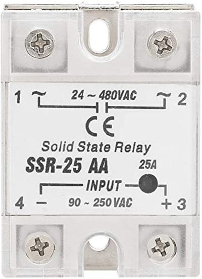 Halfgeleiderrelais 25A - SSR AC-AC-module voor 90-250V AC ingang en 24-480V AC uitgang