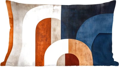 Sierkussens - Kussentjes Woonkamer - 60x40 cm - Abstract - Vormen - Donkerblauw