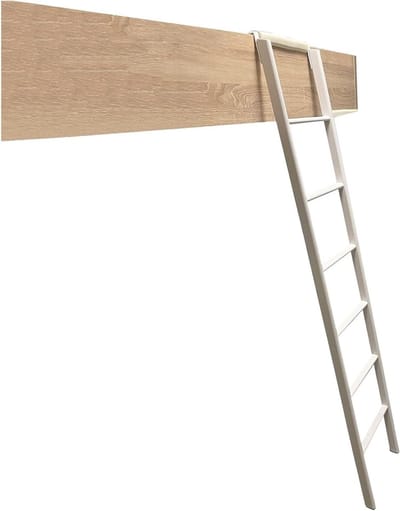 Stapelbed Ladder - Hoogslaper Klimhulp - Veilig de hoogte in - Uniek dubbellaags ontwerp - 1.8 meter - Zilver
