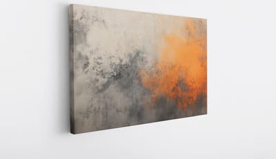 Saammp Canvas Schilderij - Oranje erosie - Abstract - 30x20 - Foto op canvas - Wanddecoratie - Muurdecoratie Woonkamer - Slaapkamer decoratie - Canvas Print