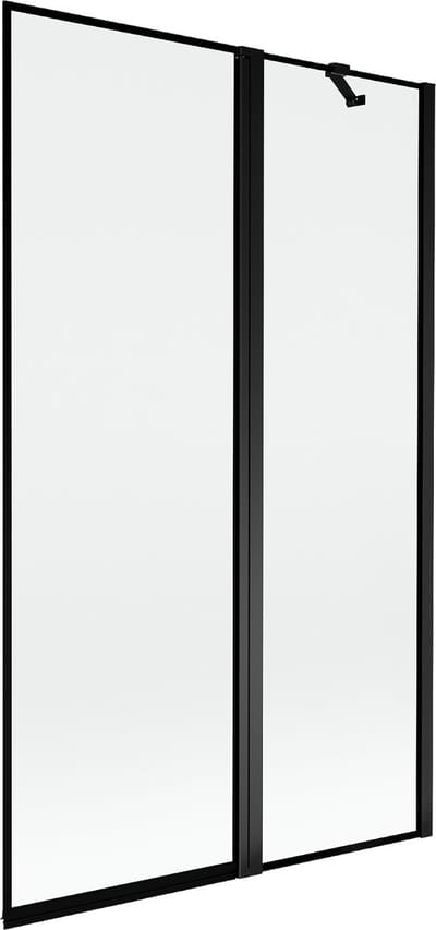 Mexen Mist badwand 2-delig rechts 110 x 150 , zwart frame, zwart - 8A9-110-011-70-70-P