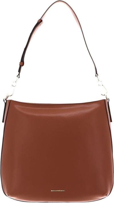 MANDARINA DUCK Leren Schoudertas Luna Hobo Caramel Cafe Bruine