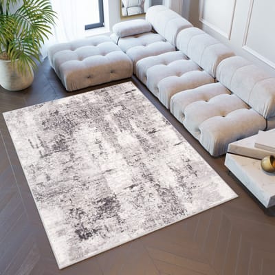 Tapiso Sky Vloerkleed Grijs Woonkamer Slaapkamer Tapijt Maat - 80x150
