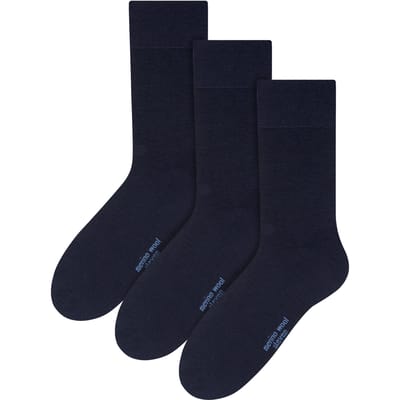 Steven - Heren 3 Paar Originele Merino Wollen Sokken | Lichtgewicht Boot Sokken - Marine