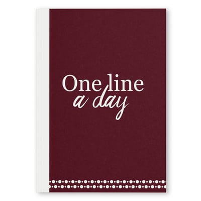 Fyllbooks - One Line A Day dagboek - Herinneringsboek - Vijfjarig Invulboek - Burgundy
