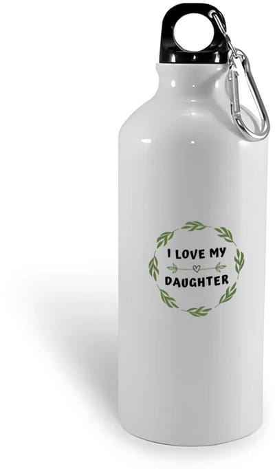 Hacebo® - I love my daughter waterfles - Dochter - liefste dochter - verjaardag - cadeautje voor dochter - dochter artikelen - kado - geschenk - water fles - 400ML