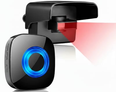 NBAP® Opritverklikker - Entreemelder - Doorgangsmelder - Beveiliging - Zwart met Blauw