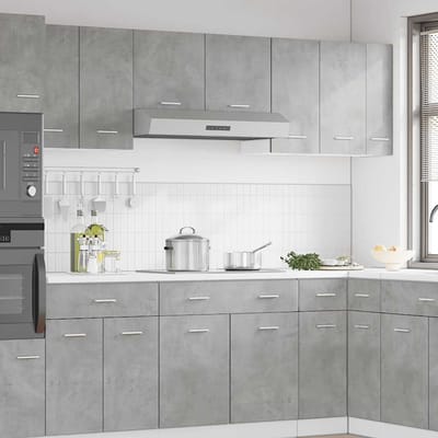 vidaXL - Bovenkast - Lyon - 30x31x60 - cm - bewerkt - hout - betongrijs