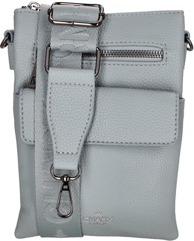 Charm London Pentonville Schoudertas - Crossbodytas - Schouderband - Praktisch - Vakken - Lichtblauw