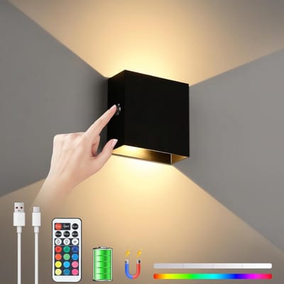 Dimbare LED Wandlamp Oplaadbaar met Touch Control - Batterij & USB, Geschikt voor Slaapkamer en Woonkamer