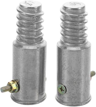 Adapter Bezemsteel - Steel Verbinding - Gereedschap Reparatie - Sterk Draadontwerp - 6.50X2.30CM - Zilver