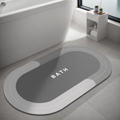 Dailygoods- Badmat Antislip - Badkamermat Snel Droog - Rubber Vlekbestendig - Super Absorberend - 43 x 80 cm - Veilig voor Douche en Badkuip