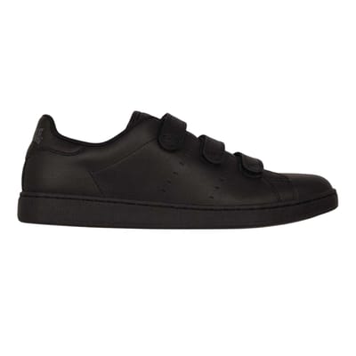 Lonsdale Mannen Leyton Drievoudige Klittenbandschoenen (Zwart/Zwart)