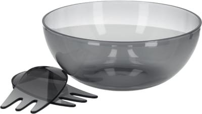 JENS Living Acryl Saladeschaal Met Bestek - Kommen/schalen - Grijs