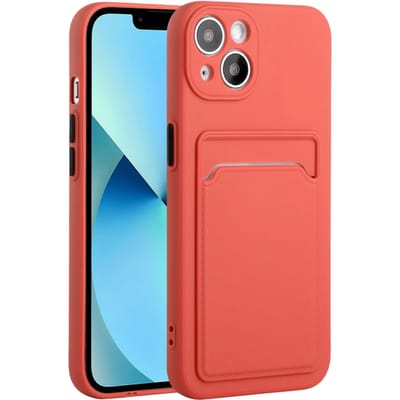 CaseBody iPhone 13 Telefoonhoesje met Kaarthouder Rood