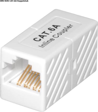 JMS® RJ45 Cat6A Koppelstuk - Koppelstuk internetkabel - Ethernet verlengstuk coupler - UTP verlengstuk - RJ45 Koppelstuk