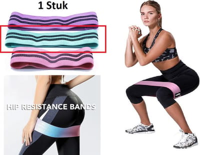 Weerstandsbanden - Resistance Band - Exercise banden - Fitness Banden - Gymnastiek Banden - Power Bands - Trainingsbanden - Heupbanden - Medium - 1 Stuk