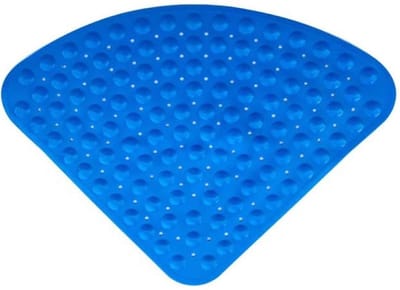 Sector Rubber Hoek Douchemat, Antislip Kwartrond Badmat Antibacteriële Mat Met Zuignappen voor Douche of Bad, Antislip Badmat - donkerblauw - 54*54cm