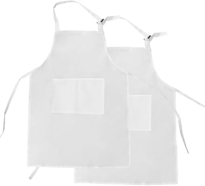 Dailygoods- Keukenschorten Kinderen - Duurzaam Polyester - Slab met Mouwen - 2 Stuks - Geschikt voor Keuken/Schilderen - Afmeting 62 x 46 cm - Kinderschort