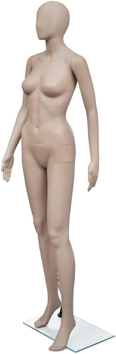 Vrouwelijke paspop - Modepop kleding - Kleding presenteren - Flexibele 6-delige - Maat 36-38 - Beige