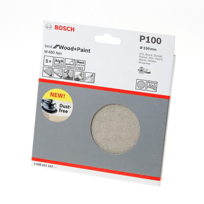 Bosch Accessories 2608621163 2608621163 Excenterschuurpapier Korrelgrootte 100 (Ø) 150 mm 5 stuk(s)