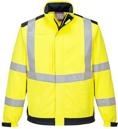Portwest Modaflame multinormen Arc Softshell Jack MV72 - Geel/Marine - L