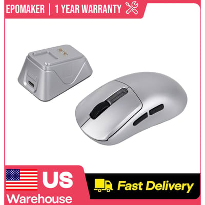 EPOMAKER NEX Pro Tri-Mode Gaming Mouse PixArt PAW3950 Sensor Lichtgewicht Muis met Magnetische RGB Oplaaddock & 8kHz Polling