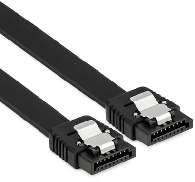 SATA FLEXI datakabel - plat - SATA600 - 6 Gbit/s / zwart - 0,30 meter