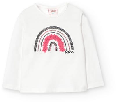 Boboli Knit T-shirt Met Lange Mouwen Wit 12 Months Meisjes