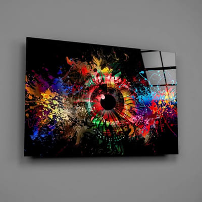 Glazen Schilderijen - Abstract - Illustratie Oog Glasschilderij