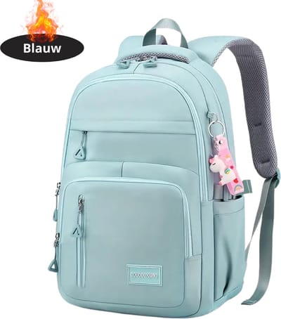 Livano Rugzak - Dames - Heren - Meisje - Jongens - Backpack - Schooltas - Laptoptas - Blauw