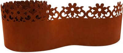 Gazonrand Roest - Bloembakrand Metaal - Tuin Afbakenen - Decoratieve Roestlook - 500 cm Lang - Roestbruin