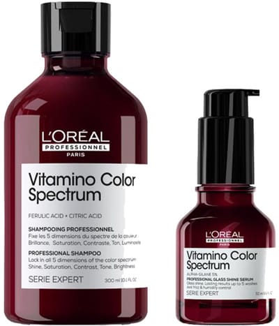 L'Oréal Professionnel Vitamino Color Spectrum Shampoo 300ml + Glass Shine Serum 50ml