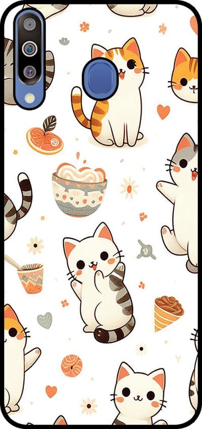 Smartphonica Telefoonhoesje Geschikt voor Samsung Galaxy M30 met katten opdruk - TPU backcover case cat design geschikt voor Samsung Galaxy M30