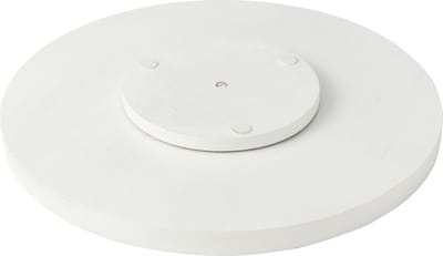 J-Line plateau Draaiend Rund - hout - wit/groen