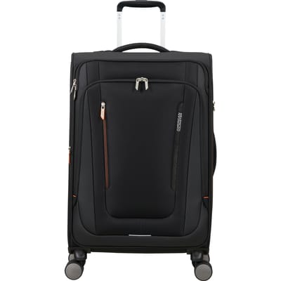 American Tourister Koffer - Wanderlite SpinnerM 4 wielen 68 x 43x29 cm - uitbreidbaar - Tsa slot - Black - 81 l