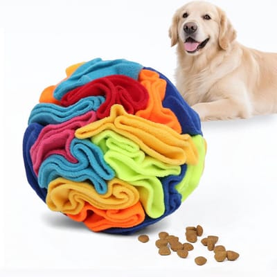 Snuffelbal voor honden – Mentale stimulatie en stressvermindering met snuffelmat en opbergtas – Machinewasbaar