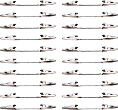 20 Stuks Dubbelzijdige Alligator Clips voor Foto's en Memo's - Zilvere Draad Klemmen