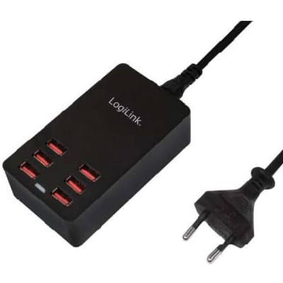LogiLink PA0139 USB-oplader Binnen Uitgangsstroom (max.) 6400 mA 6 x 6x USB-A Automatische detectie