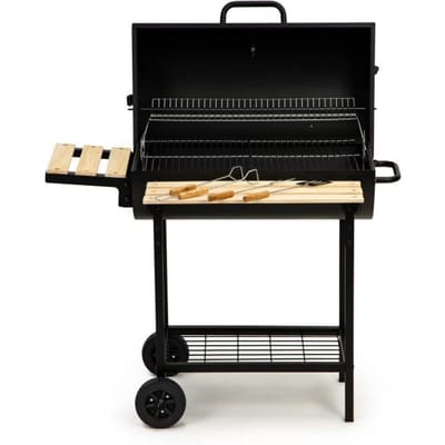Barbecue - VIKING CHOICE - Charbon - Couvercle - Grille chauffante - 104x68x94 cm