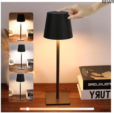 RFWR® Draadloze dimbare tafellamp met touch-bediening en 3 lichtmodi - Oplaadbaar en waterdicht voor binnen en buiten